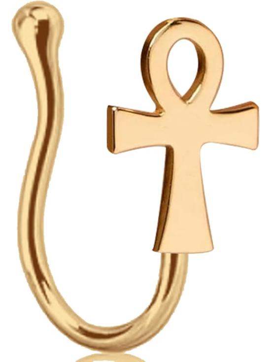 Piercing Olho de Hórus Dourado – Acessório de Joia Egípcia
