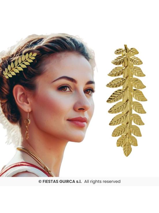 Grampo de cabelo de louro metálico dourado – acessório de fantasia para festas de época, carnaval e Halloween