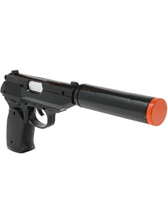 Pistola de brinquedo com silenciador (25 cm)