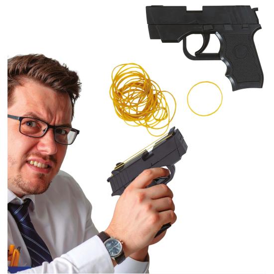 Pistola de elástico preto 17 cm