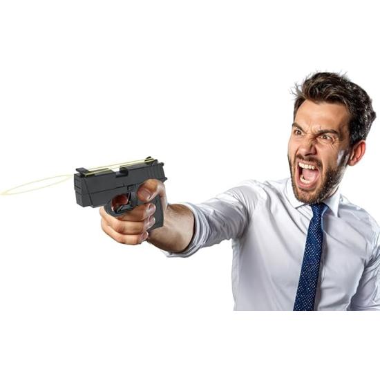 Pistola de elástico preto 17 cm