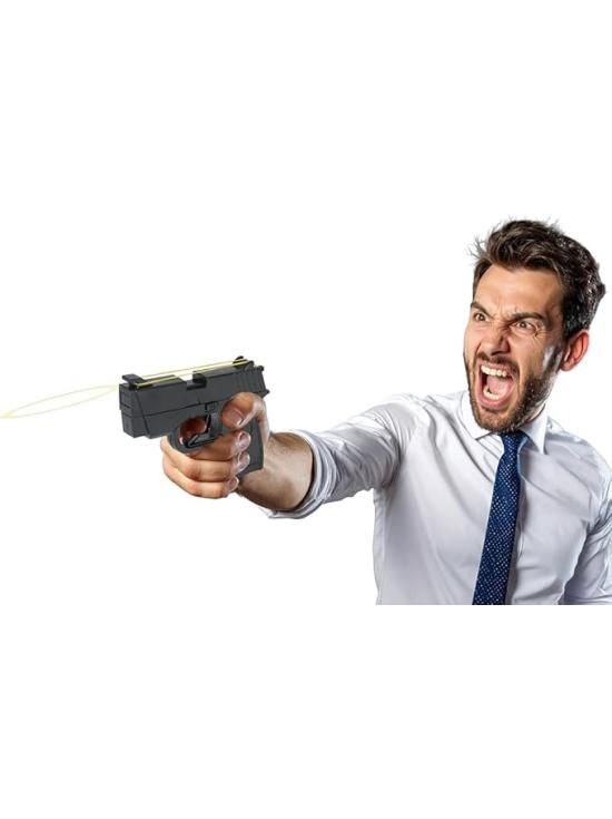 Pistola de elástico preto 17 cm