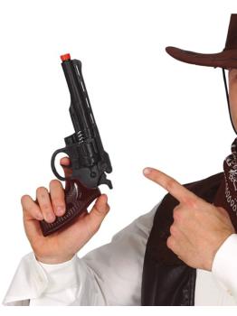 Pistola Cowboy Preta 28 cm