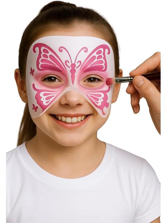 Conjunto de Estênceis para Maquiagem (5x13,5cm) – Ideal para Pintura Facial e Corporal