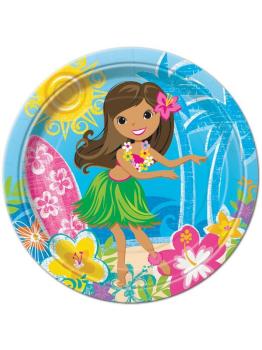 Pratos Havaianos 23 cm Pacote 8 unidades