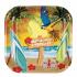 Pacote de pratos havaianos de 6 25 x 25 cms