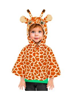 Poncho com estampa de girafa bebê (tamanho 98, 1-2 anos)