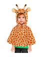 Poncho com estampa de girafa bebê (tamanho 98, 1-2 anos)