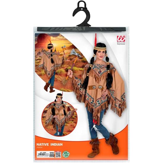 Poncho indiano com franjas Poncho indiano com franjas