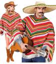 Poncho de algodão mexicano para fantasia unissex tamanho único