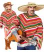 Poncho de algodão mexicano para fantasia unissex tamanho único