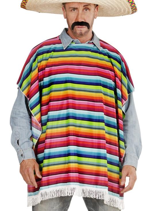 Poncho mexicano tamanho único