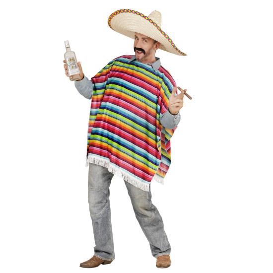 Poncho mexicano tamanho único