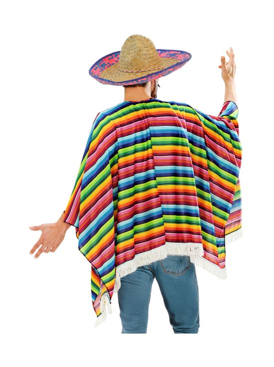 Poncho mexicano tamanho único