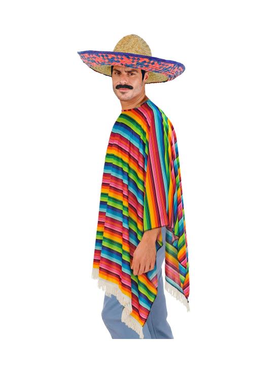Poncho mexicano tamanho único