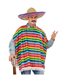 Poncho mexicano tamanho único
