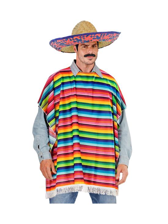 Poncho mexicano tamanho único