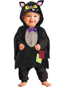 Poncho de morcego com capuz para bebê