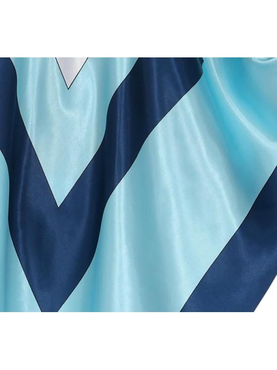 Poncho Super Trouper ABBA para mulheres – Fantasia azul dos anos 70 para festas, Halloween e Carnaval