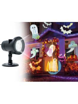 Projetor de figuras LED de Halloween e Natal para ambientes externos