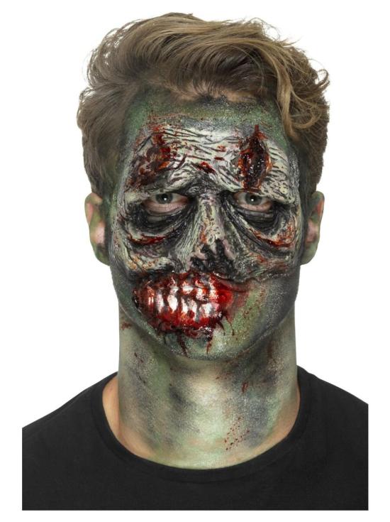 Prótesis de látex de espuma, ojo de zombi, Verde, con adhesivo