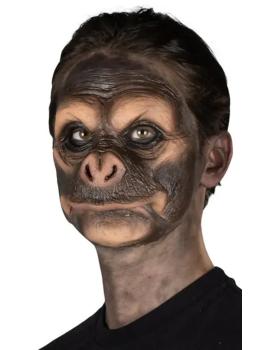 Prótese facial de macaco assustador Black Chimp Deluxe FX para o Halloween