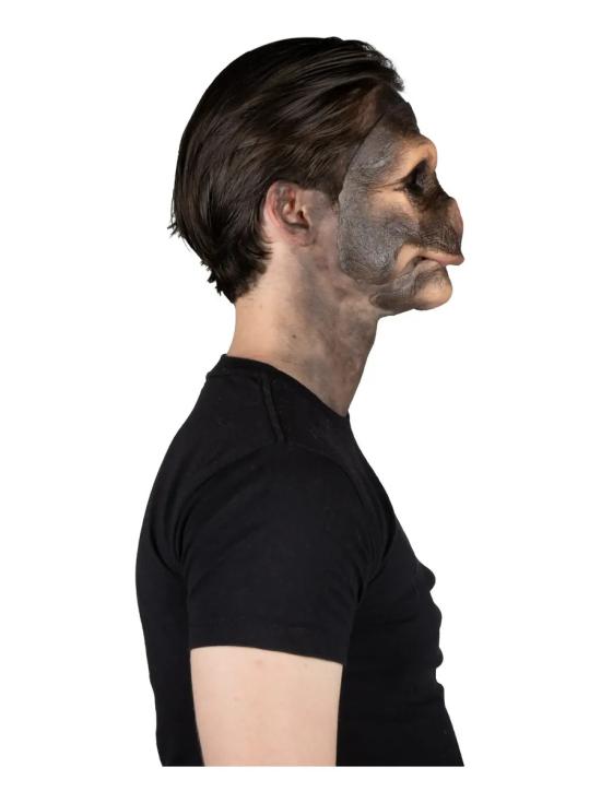 Prótese facial de macaco assustador Black Chimp Deluxe FX para o Halloween