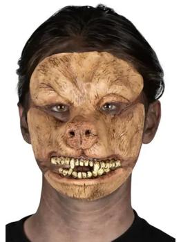 Prótese facial de cachorro assustador de luxo para o Halloween