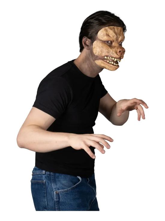 Prótese facial de cachorro assustador de luxo para o Halloween