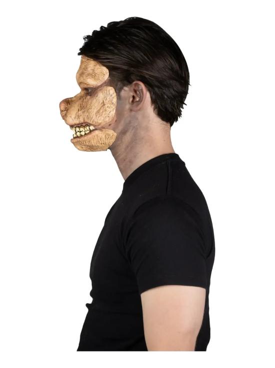 Prótese facial de cachorro assustador de luxo para o Halloween