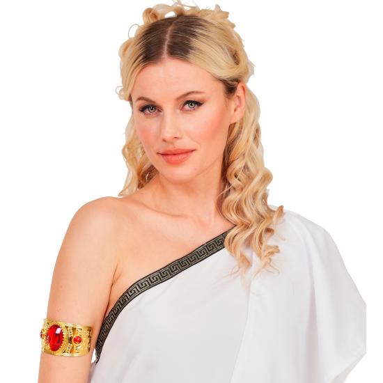 Pulseira dourada com pedra azul para fantasias