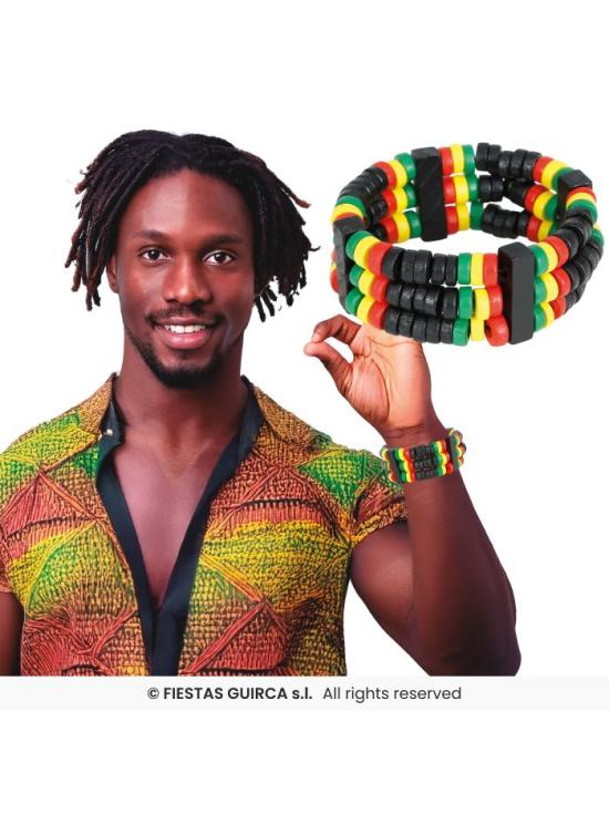 Pulseira Rasta Multicolorida - Acessório para Festa e Carnaval