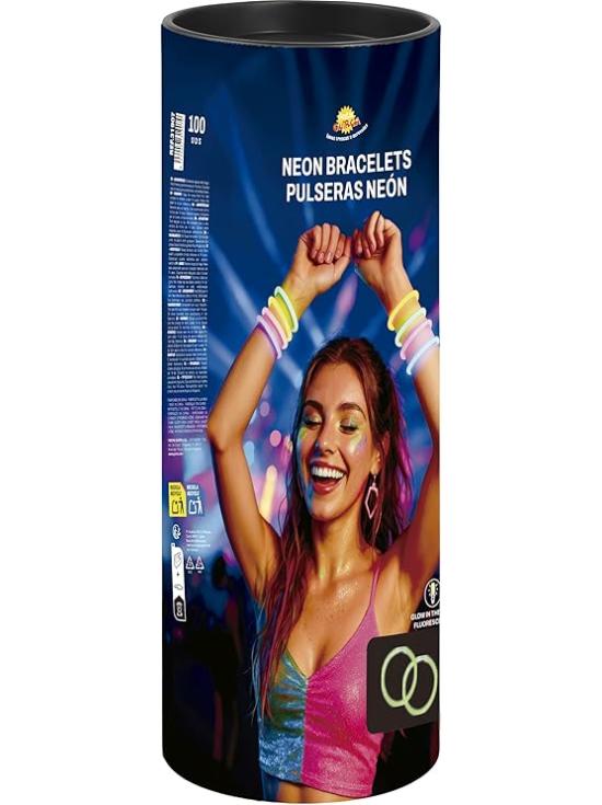 Pulseiras de luz neon (50 unidades)