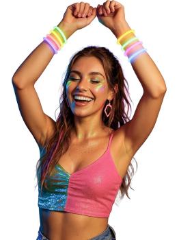 Pulseiras de luz neon (50 unidades)