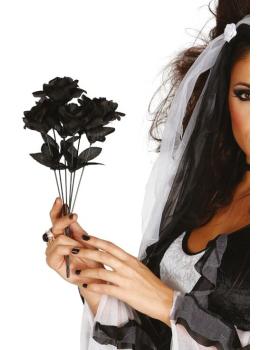 Buquê de rosas pretas e vermelhas para Halloween