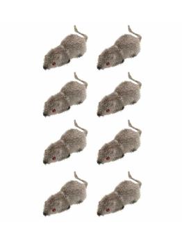 Ratos flocados 5 cm conjunto 8