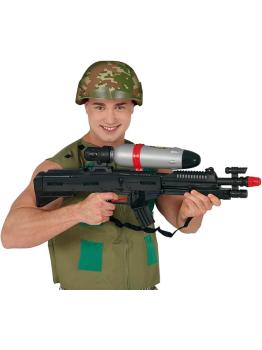 Rifle de Jato de Água (72 cm) - Arma de Brinquedo para Festas de Verão e Formaturas - Ideal para Aniversários e Despedidas de Solteiro - Crianças e Adultos - Preto e Prata