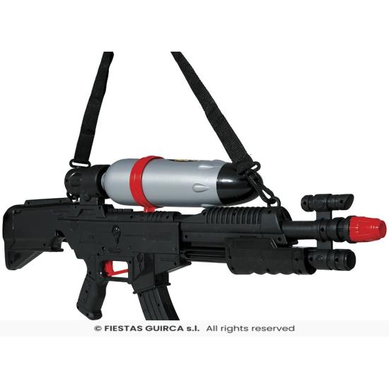 Rifle de Jato de Água (72 cm) - Arma de Brinquedo para Festas de Verão e Formaturas - Ideal para Aniversários e Despedidas de Solteiro - Crianças e Adultos - Preto e Prata