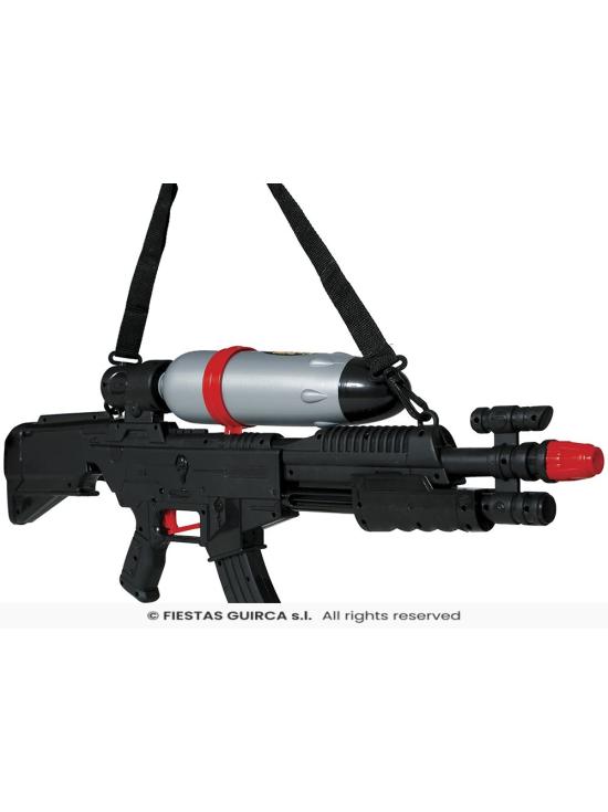 Rifle de Jato de Água (72 cm) - Arma de Brinquedo para Festas de Verão e Formaturas - Ideal para Aniversários e Despedidas de Solteiro - Crianças e Adultos - Preto e Prata