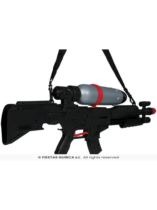 Rifle de Jato de Água (72 cm) - Arma de Brinquedo para Festas de Verão e Formaturas - Ideal para Aniversários e Despedidas de Solteiro - Crianças e Adultos - Preto e Prata