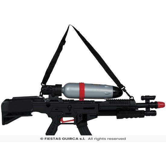 Rifle de Jato de Água (72 cm) - Arma de Brinquedo para Festas de Verão e Formaturas - Ideal para Aniversários e Despedidas de Solteiro - Crianças e Adultos - Preto e Prata