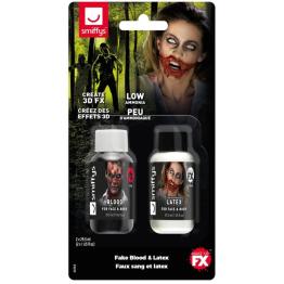 Sangue artificial e látex, 2 x 29,57 ml/1 US fl.oz