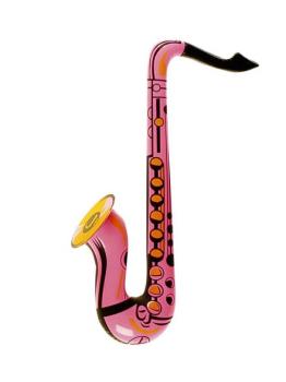 Saxofone inflável rosa 60 cms