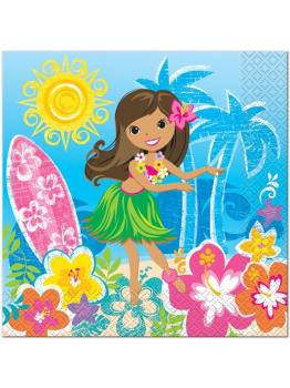 Guardanapos Havaianos 33cm x 33 cm Pacote 16 unidades