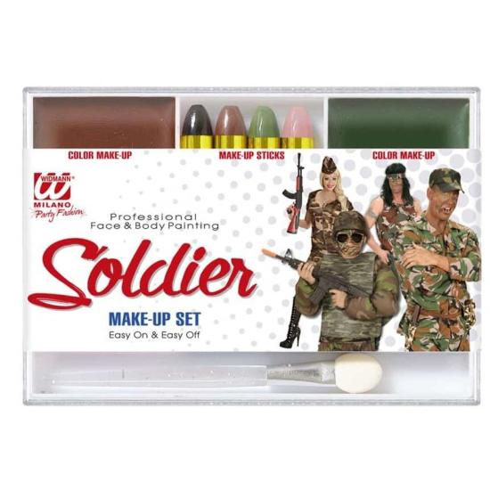 Conjunto de maquiagem camuflada Soldados Conjunto de maquiagem camuflada Soldados