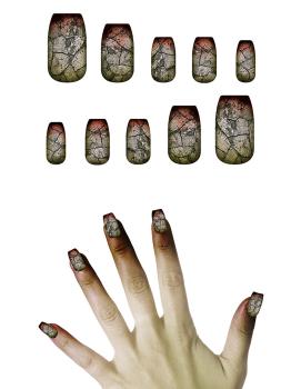 Conjunto de 10 pregos Zombie com adesivo