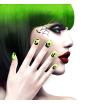 Conjunto de 12 unhas fluorescentes de terror de Halloween