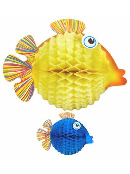 Conjunto de 2 peixes balão 33 cms
