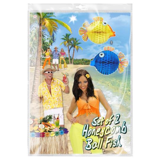 Conjunto de 2 peixes balão 33 cms