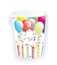 Conjunto de 8 copos de aniversário com balões